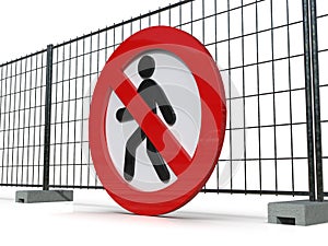 Roadsign with SymbolÃÂ for Prohibited Activities photo